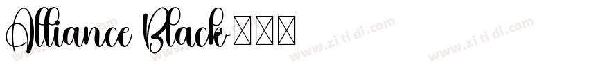 Alliance Black字体转换
